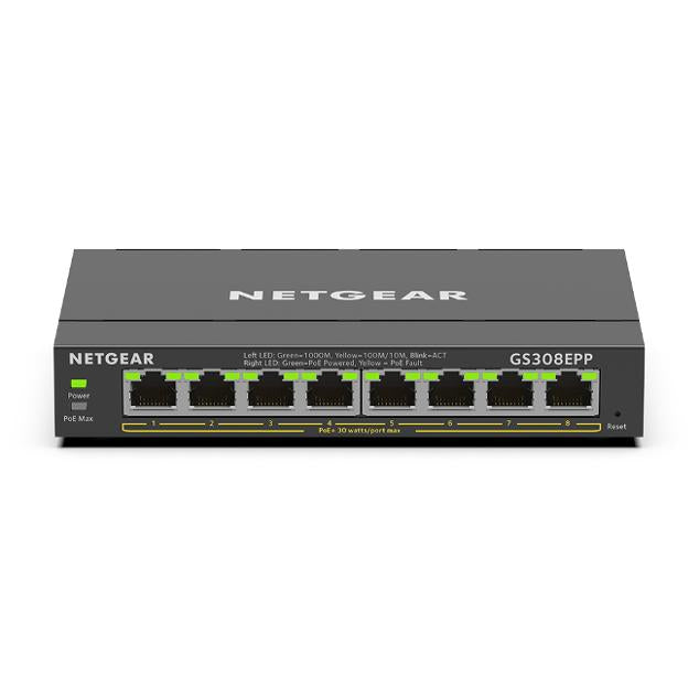 8 Port GB HP PoE Smart Plus