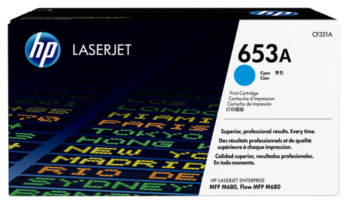 CF321A 653A CYAN TONER CARTRIDGE FOR LASERJET