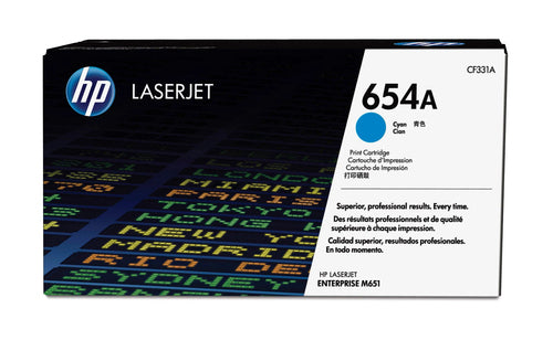 CF331A 654 CYAN TONER CARTRIDGE FOR LASERJET W/CLR SPHERE