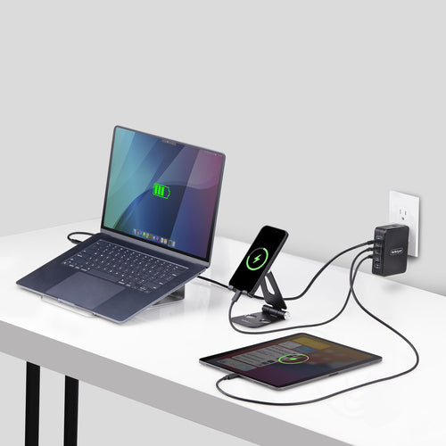 140W USB-C WALL CHARGER GAN POWER ADAPTER PD 3.1 USB-C/USB-A