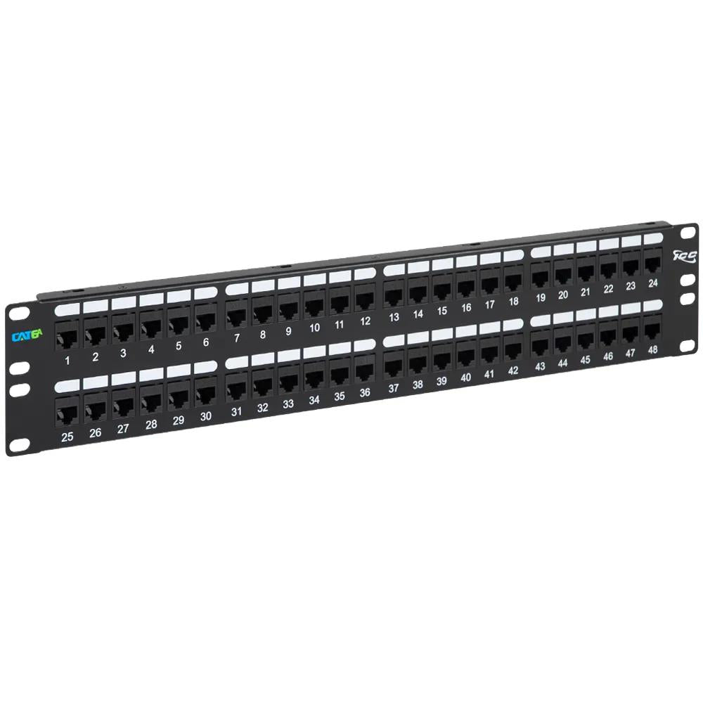 PATCH PANEL-CAT6A- FEED-THRU 48-P-2RMS