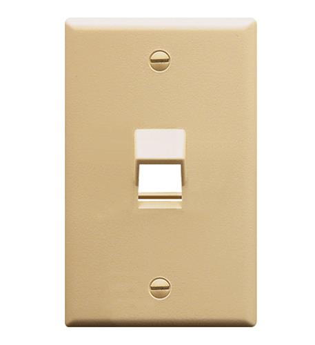 FACEPLATE, ANGLED, 1-GANG, 1-PORT, IVORY