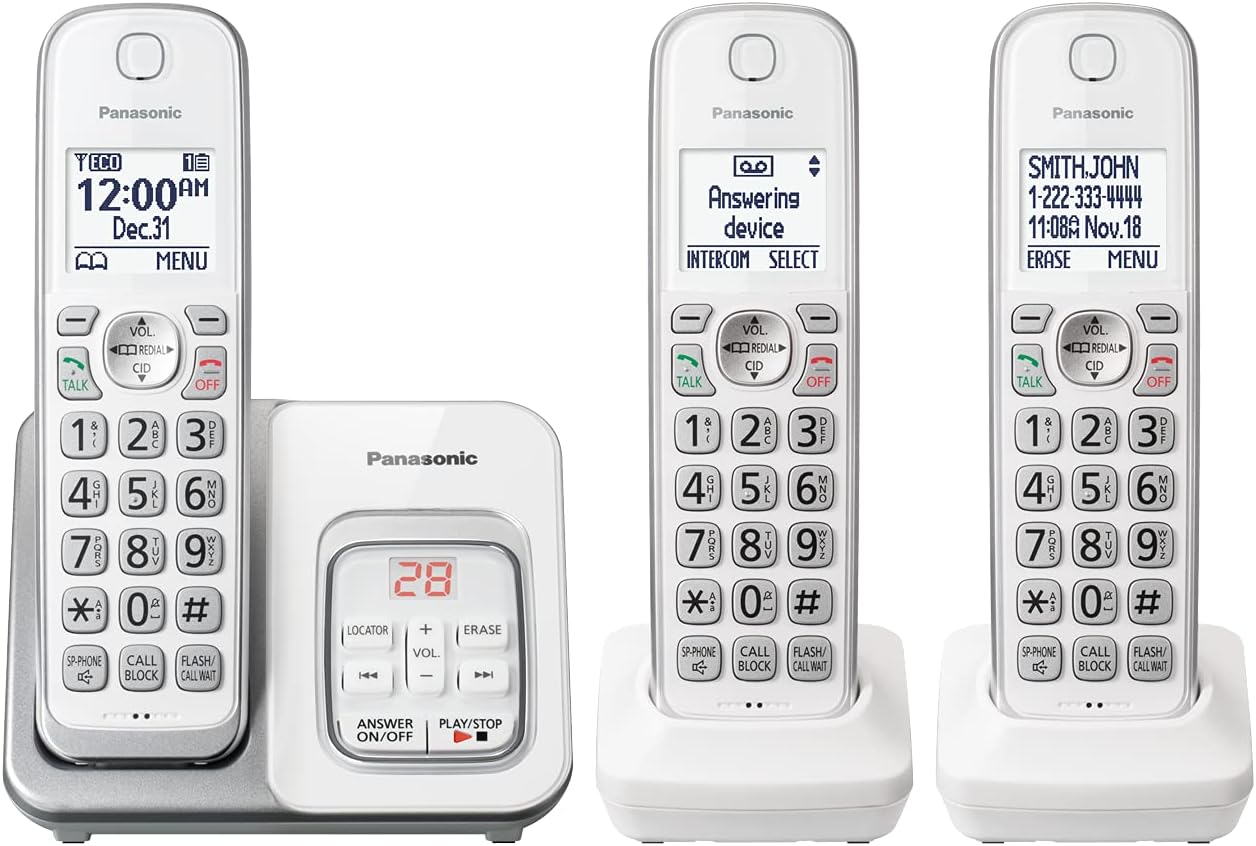 3HS Cordless Telephone in White- ITAD