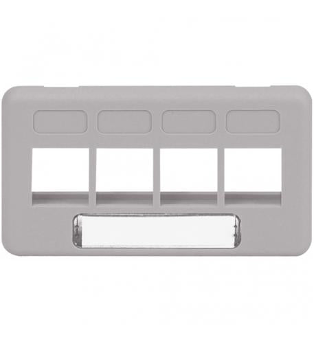 FACEPLATE FURNITURE TIA 4 PORT GRAY