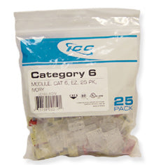 IC107L6CIV CAT6 EZ 25 PK IVORY