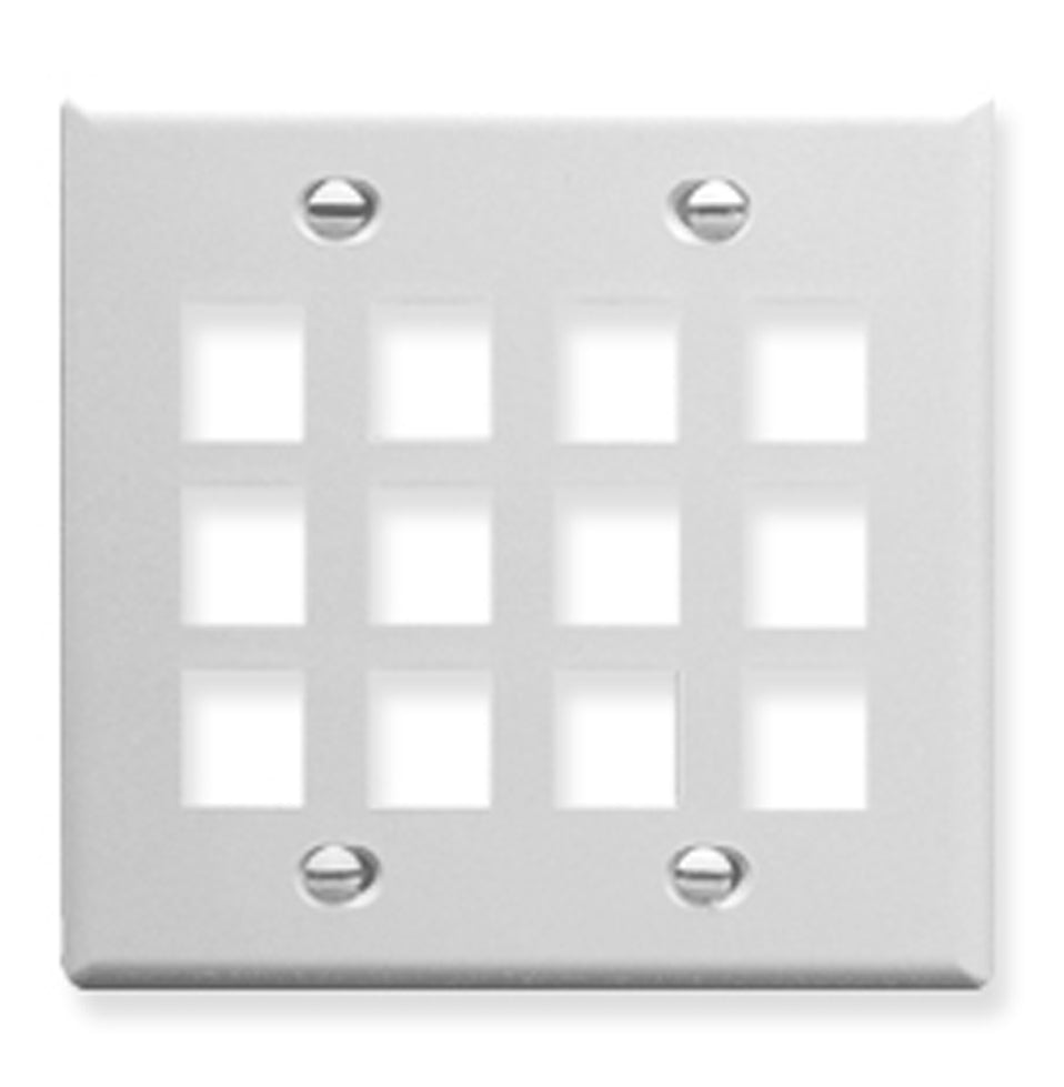 IC107F12WH - 12Port Face - White