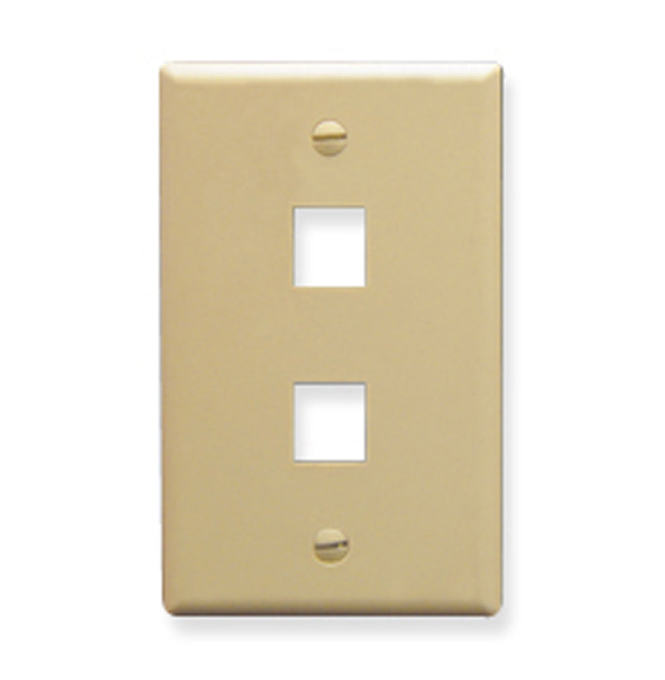 IC107F02IV - 2Port Face Ivory