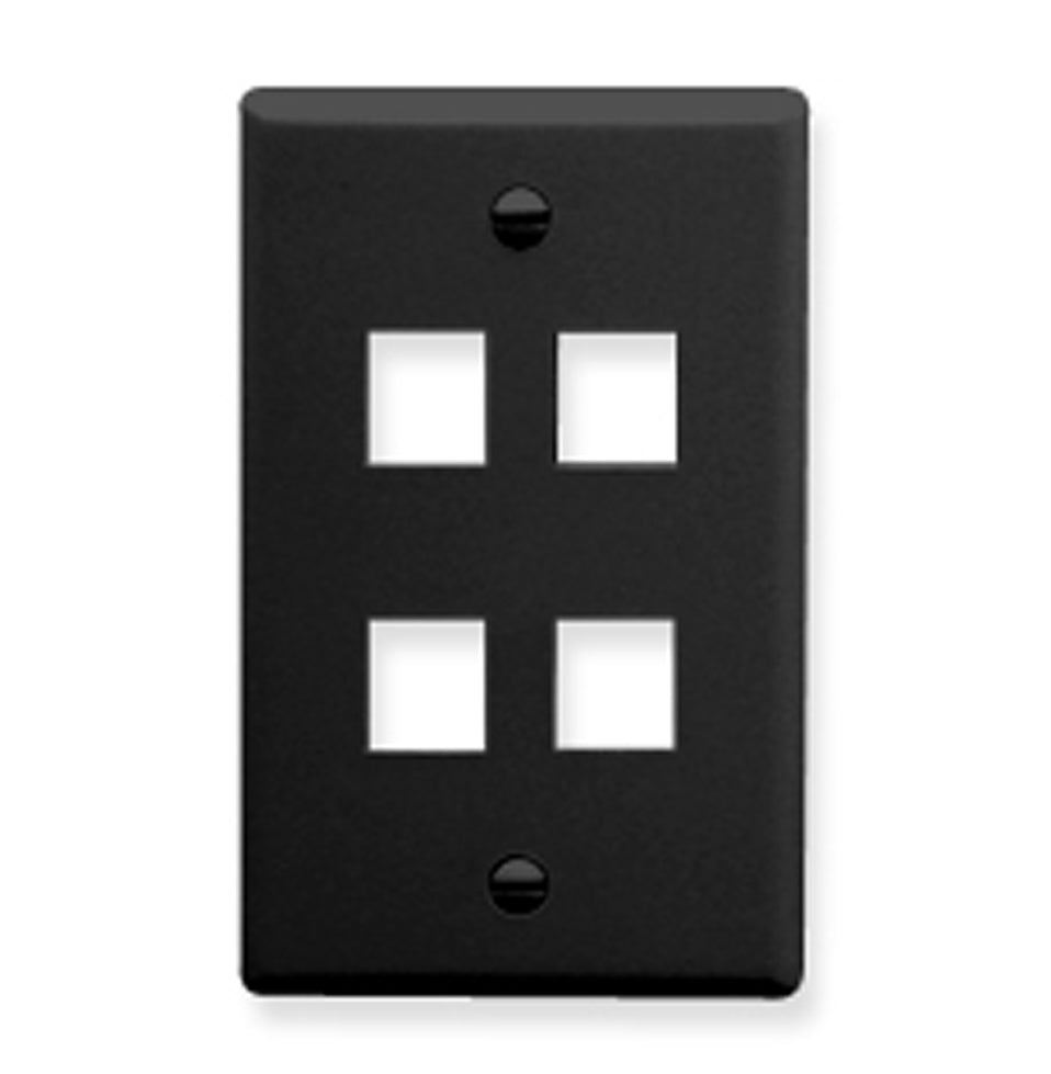 IC107F04BK 4 Port Face Black