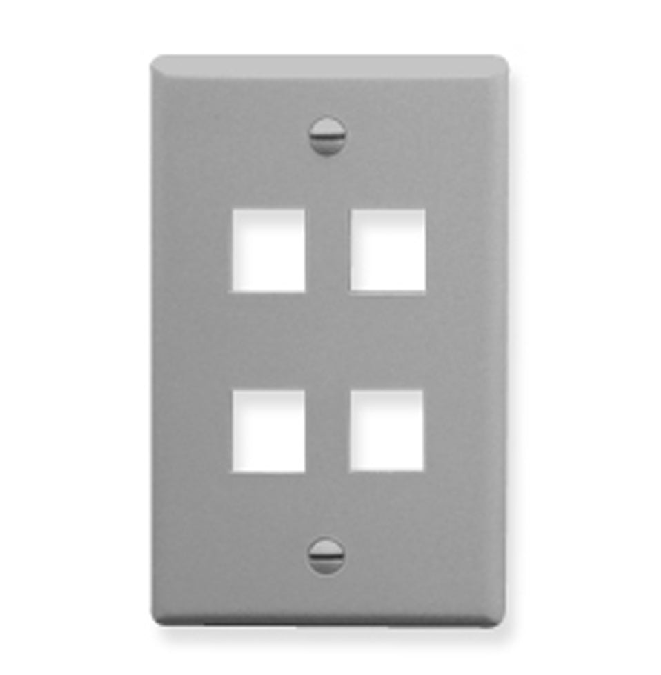 IC107F04GY - 4Port Face - Gray