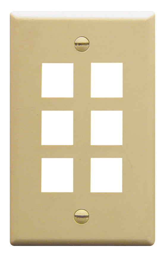 IC107F06IV - 6Port Face Ivory