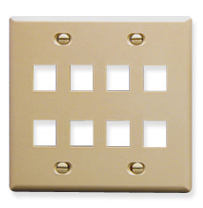 IC107FD8IV - 8 Port Face Ivory- 2-Gang