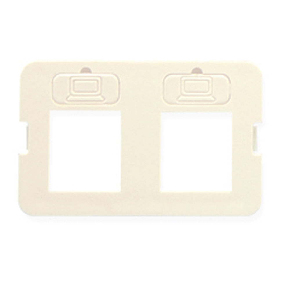 BEZEL- ELITE- FLAT- 2-PORT- WHITE