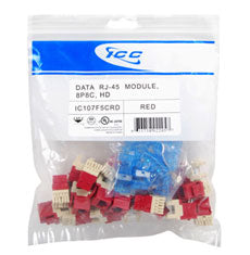 MODULE- CAT 5e- HD- 25 PK- RED