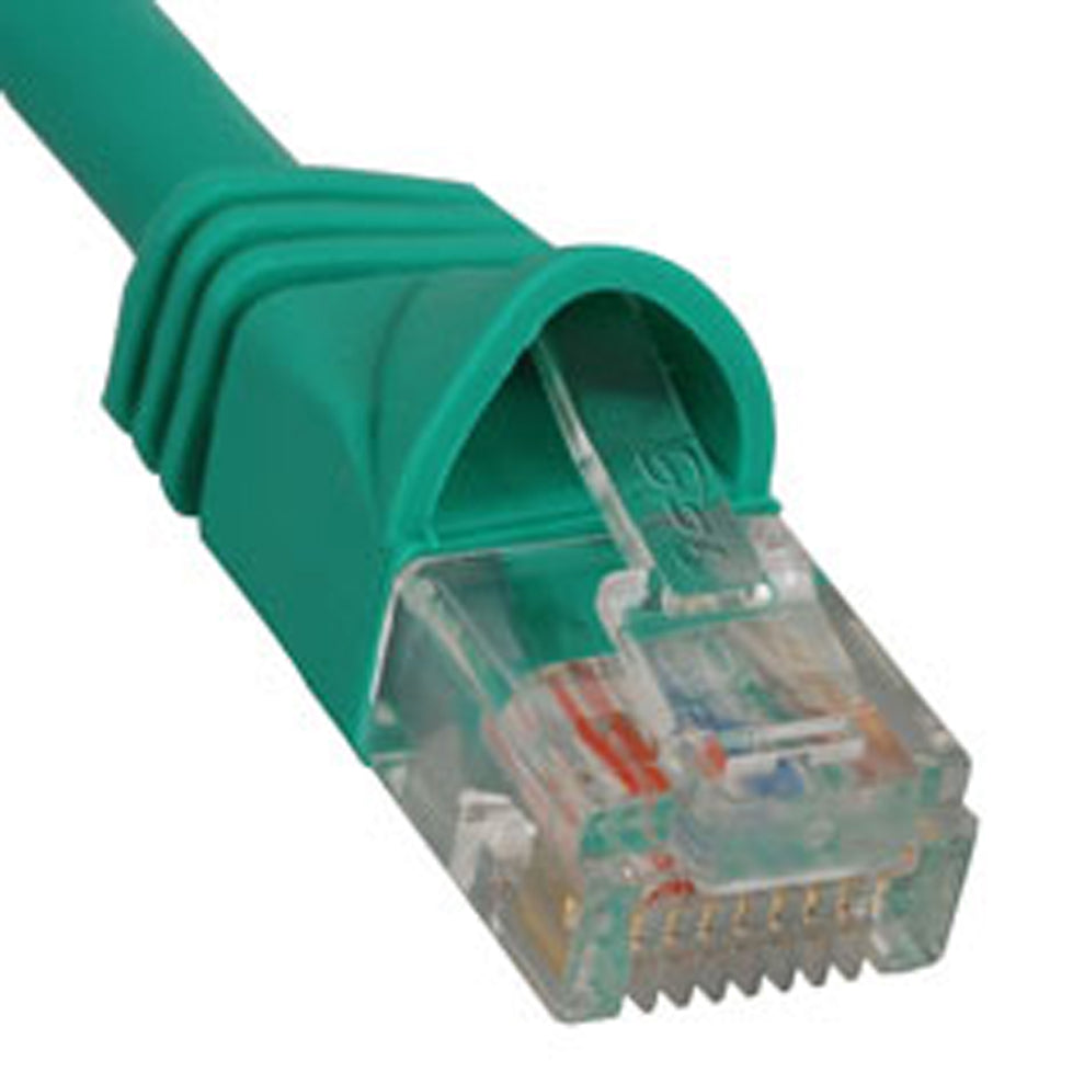 PATCH CORD- CAT 5e- MOLDED BOOT- 1' GN