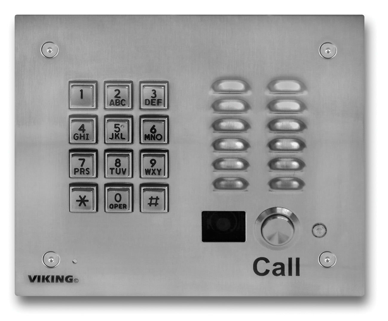 Stainless Steel Keypad and Color Camera