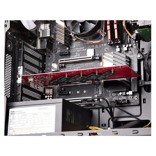 QUAD M.2 PCIE ADAPTER CARD MKEY AHCI NVME M2 SSD PCIE 4.0