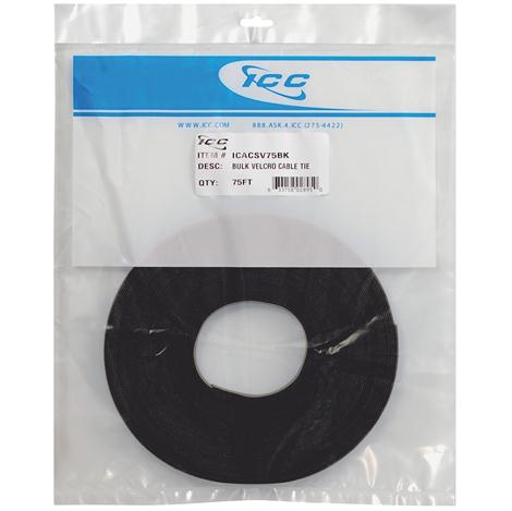 Velcro Tie Bulk 75ft - Black