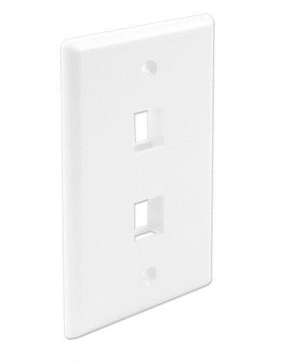 FP02PWH-SPK FACEPLATE 2 PORT 25 PK WHITE