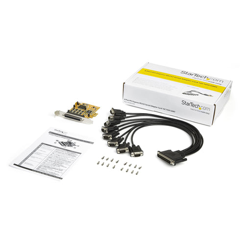 8 PORT PCI EXPRESS RS232 SERIAL ADAPTER CARD PCIE MULTIPORT DB9
