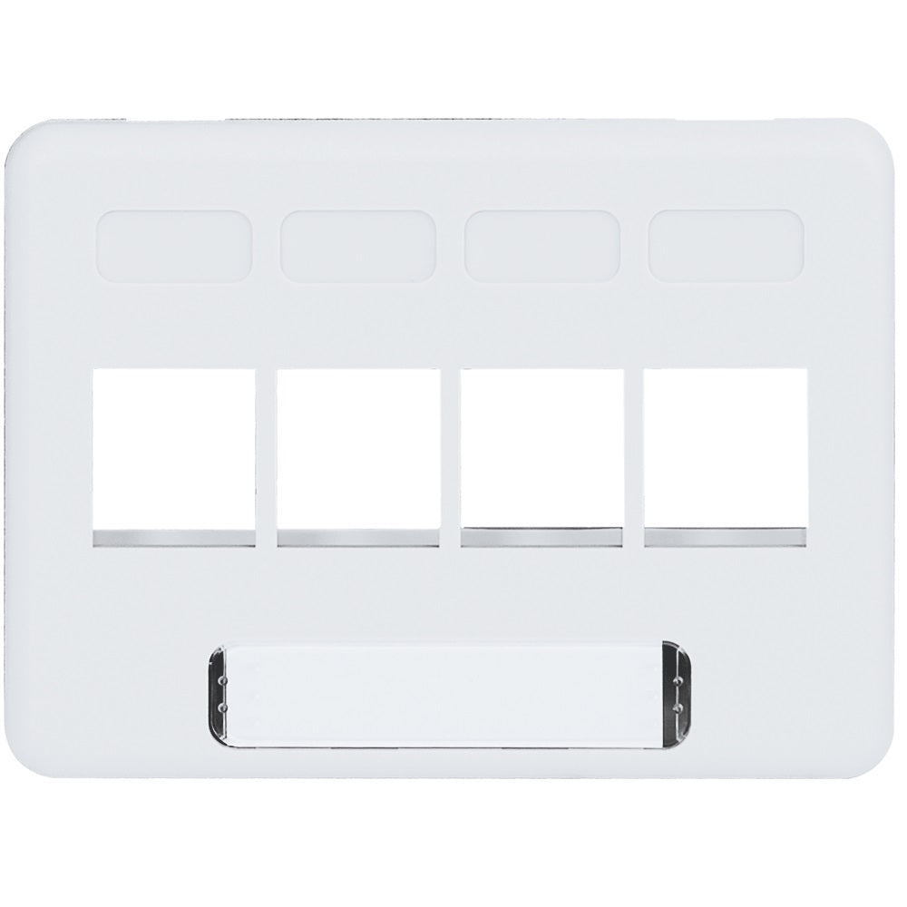 FACEPLATE- FURNITURE- NEMA- 4-PORT WHITE
