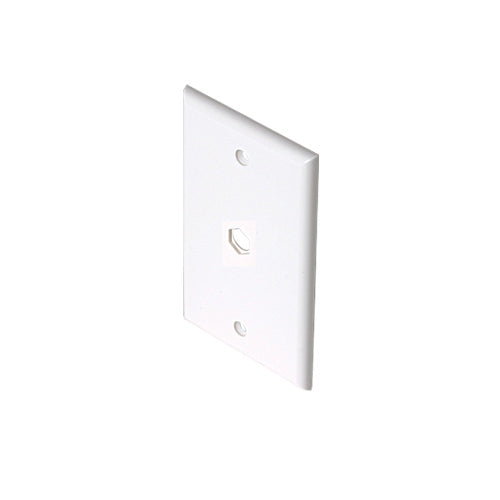 TV White 1-Hole Wall Plate