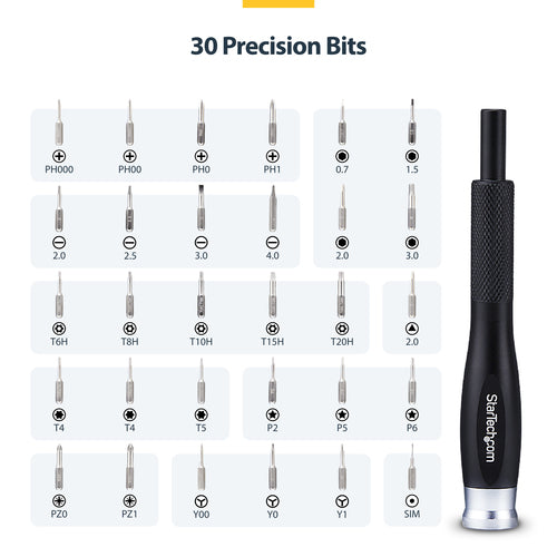 40-PIECE COMPUTER REPAIR SET - 30-BIT PRECISION SCREWDRIVER KIT