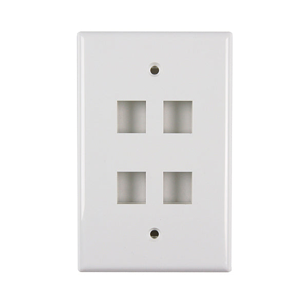 FP04PWH-SPK FACEPLATE 4 PORT WHITE