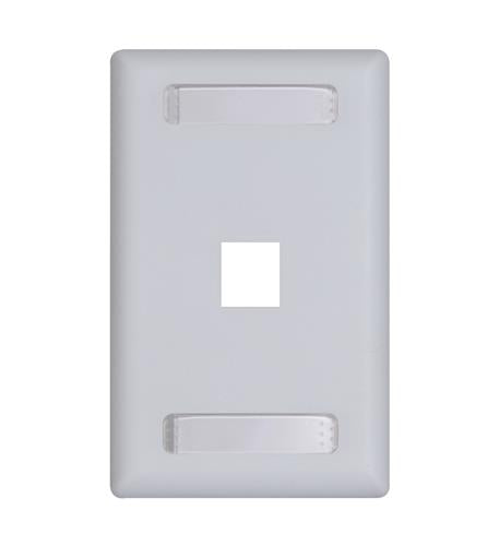 FACEPLATE, ID, 1-GANG, 1-PORT, 10PK, WH
