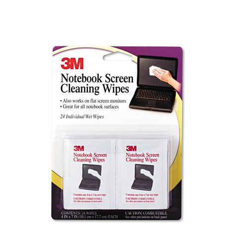 NOTEBOOK SCREEN CLEANING WIPES PACK OF 24 CASE OF 36