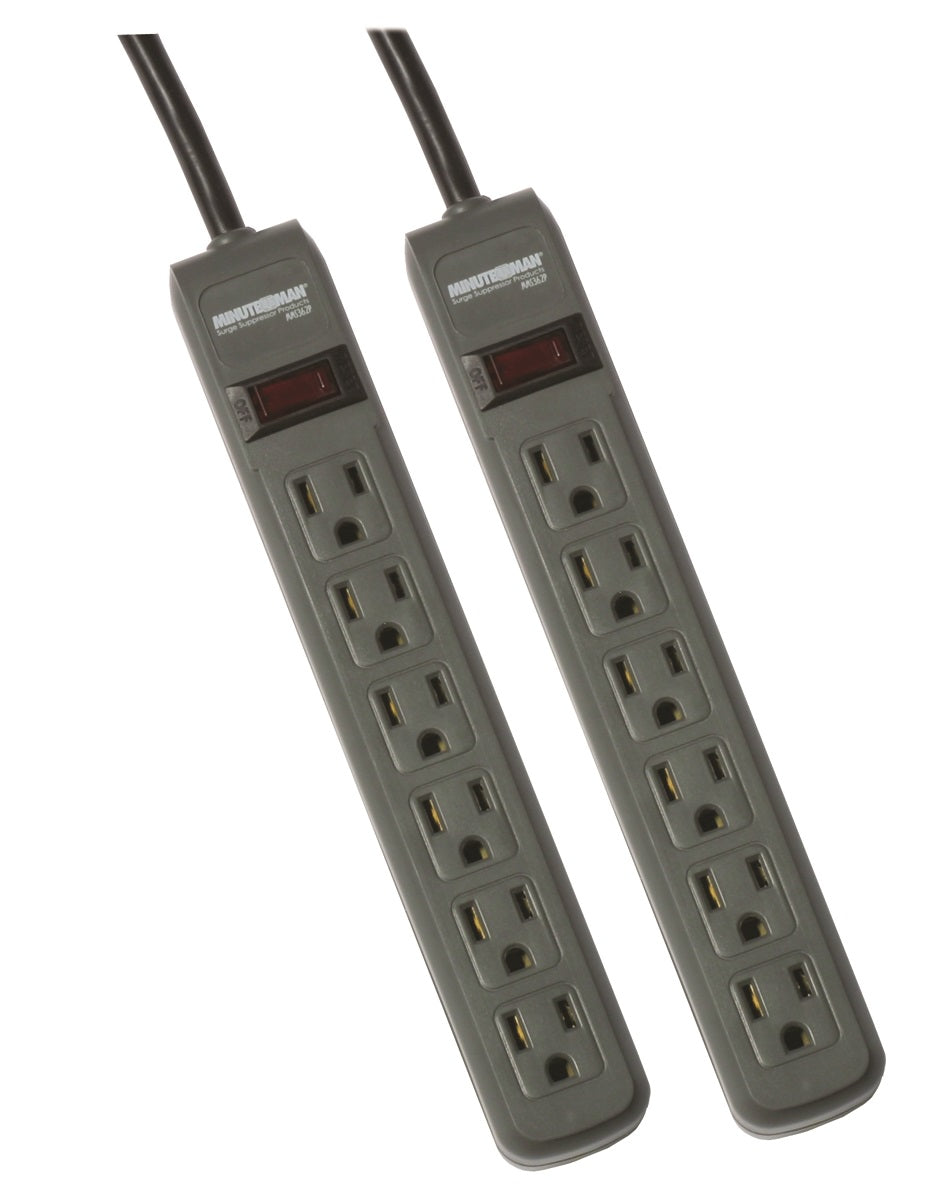 2 Pack Power Strips with 3ft Cord- 241J