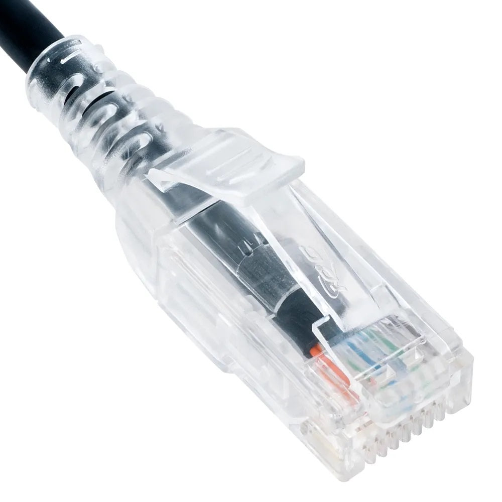 PATCH CORD- CAT 6 SLIM CLEAR 20FT BLACK