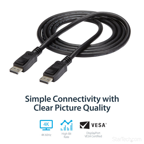 6FT DISPLAYPORT CABLE DP 1.2 TO DP VIDEO DISPLAY CABLE CORD 4K VESA