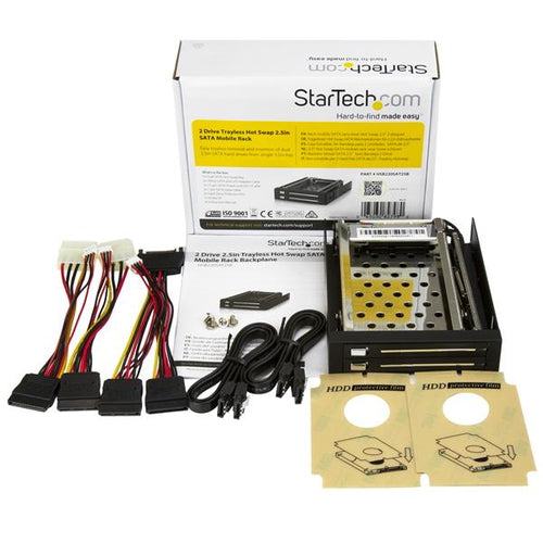HARD DRIVE BAY MOBILE RACK DUAL 2.5IN SATA HDD SSD HOT SWAP