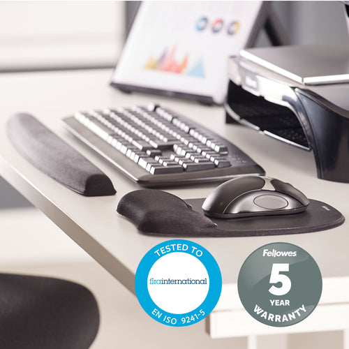 MEMORY FOAM WRIST REST- BLACK