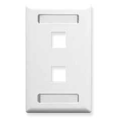 FACEPLATE- ID- 1-GANG- 2-PORT- WHITE