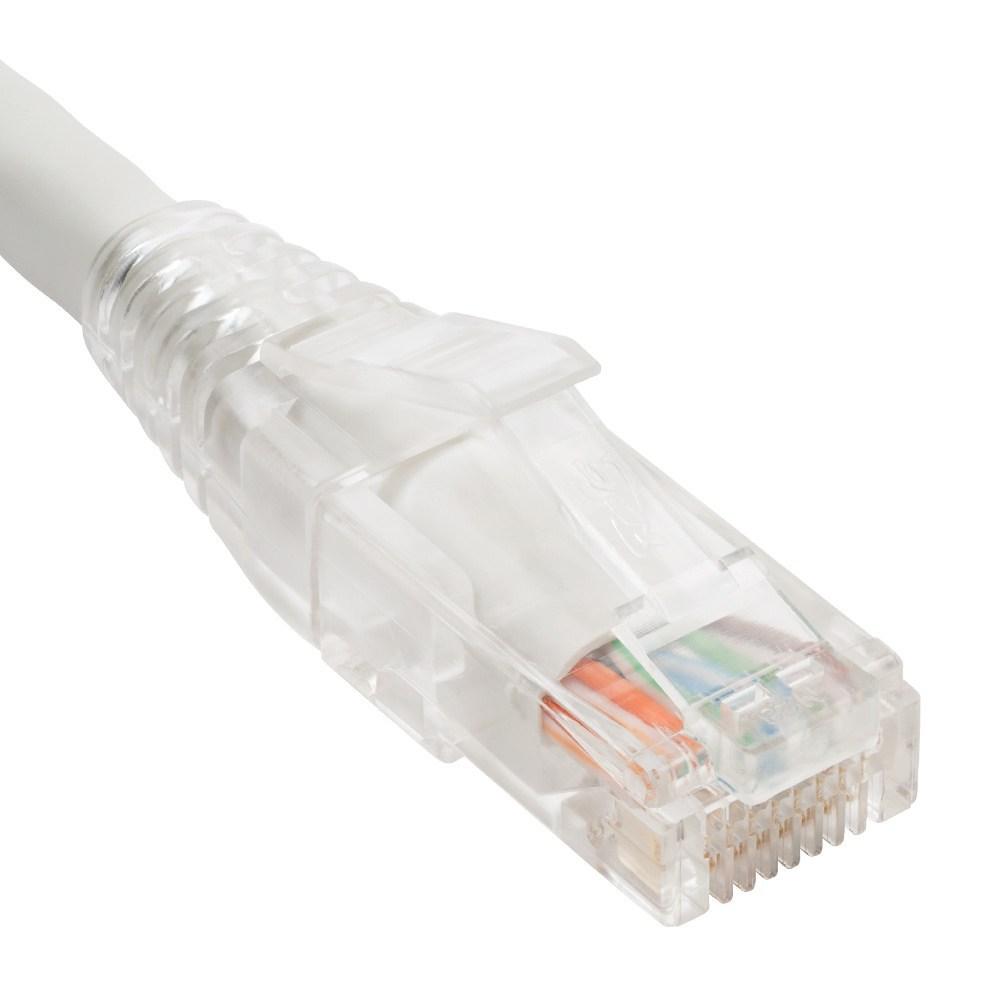 PATCH CORD CAT6 CLEAR BOOT 25' WHITE