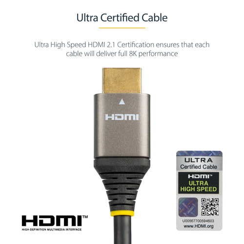 10FT HDMI 2.1 CABLE HDMI CABLE CERTIFIED UHD 4K/8K HDMI CORD M/M