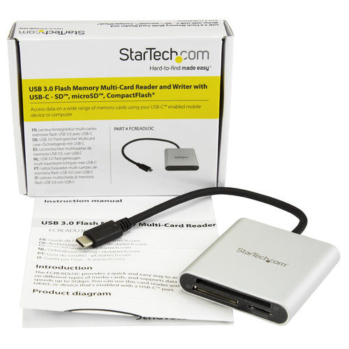 USB C CARD READER MULTI CARD FLASH MEMORY SD MICROSD CF READER