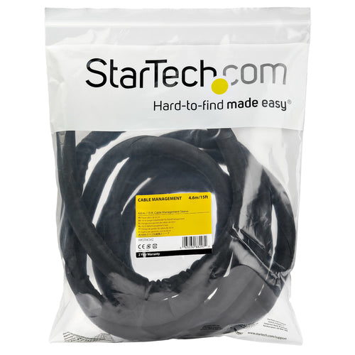 15FT CABLE MANAGEMENT SLEEVE TRIMMABLE CORD / WIRE ORGANIZER