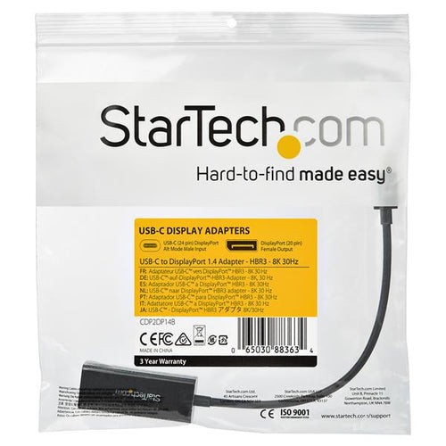 USB C TO DISPLAYPORT ADAPTER DONGLE USB C TO DP 1.4 CONVERTER 8K