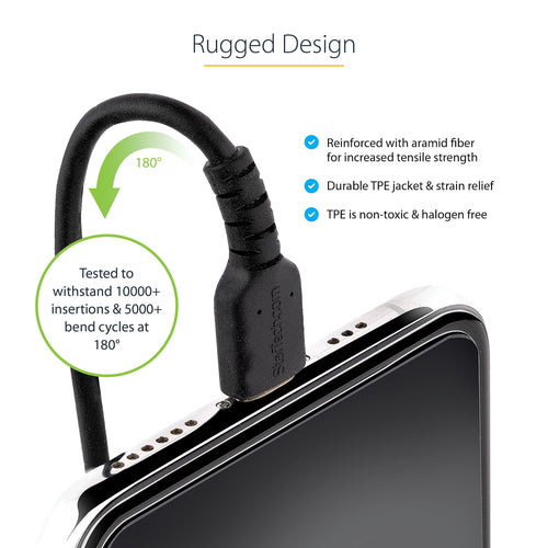 1M USB C TO LIGHTNING CABLE HEAVY DUTY APPLE CHARGING CORD