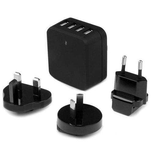 4 PORT USB TRAVEL WALL CHARGER UNIVERSAL TRAVEL USB POWER ADAPTER