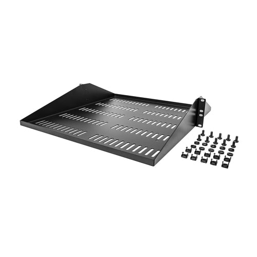 2U SERVER RACK SHELF UNIVERSAL CENTER MOUNT VENTED CANTILEVER TRAY
