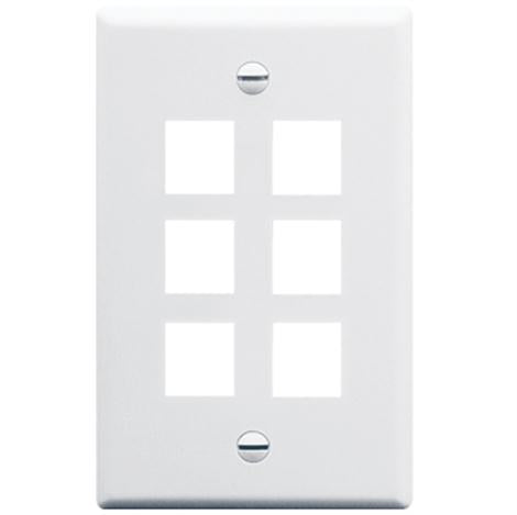 FACEPLATE- OVERSIZED- 6-PORT- WHITE