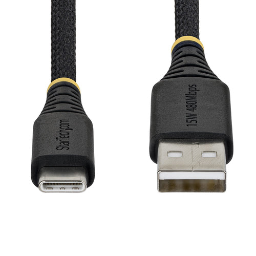1FT USB-A TO USB-C CABLE BRAIDED USB 2.0 CHARGER CORD (USB2AC1FTBR)