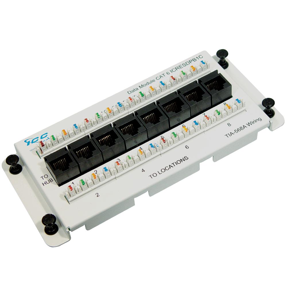 RESI MODULE- CAT 6 DATA- 8-PORT