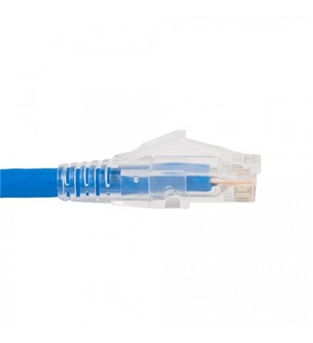 PATCH CORD, CAT5e, CLEAR BOOT, 5' BLUE