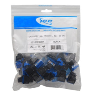 MODULE- CAT 5e- HD- 25 PK- BLACK