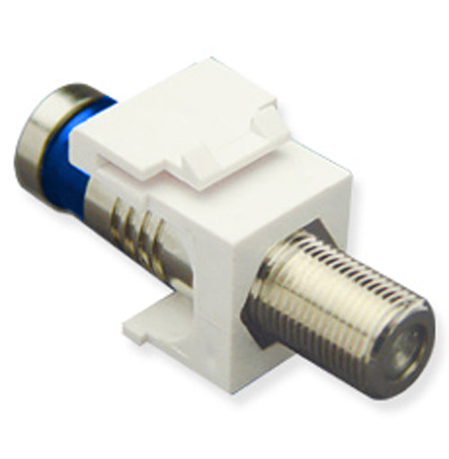 MODULE- CRIMP- F-TYPE- RG6Q- WHITE