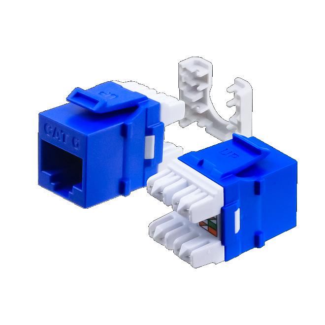 CAT6 HDJ SERIES JACK 25 PACK BLUE